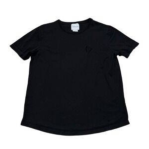 Inimigo Men's‎ Embroidered Heart T Shirt Black Distressed Grunge Size Lg 20.5x26
